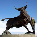 Factory Supply large luxury bronze bull sculpture